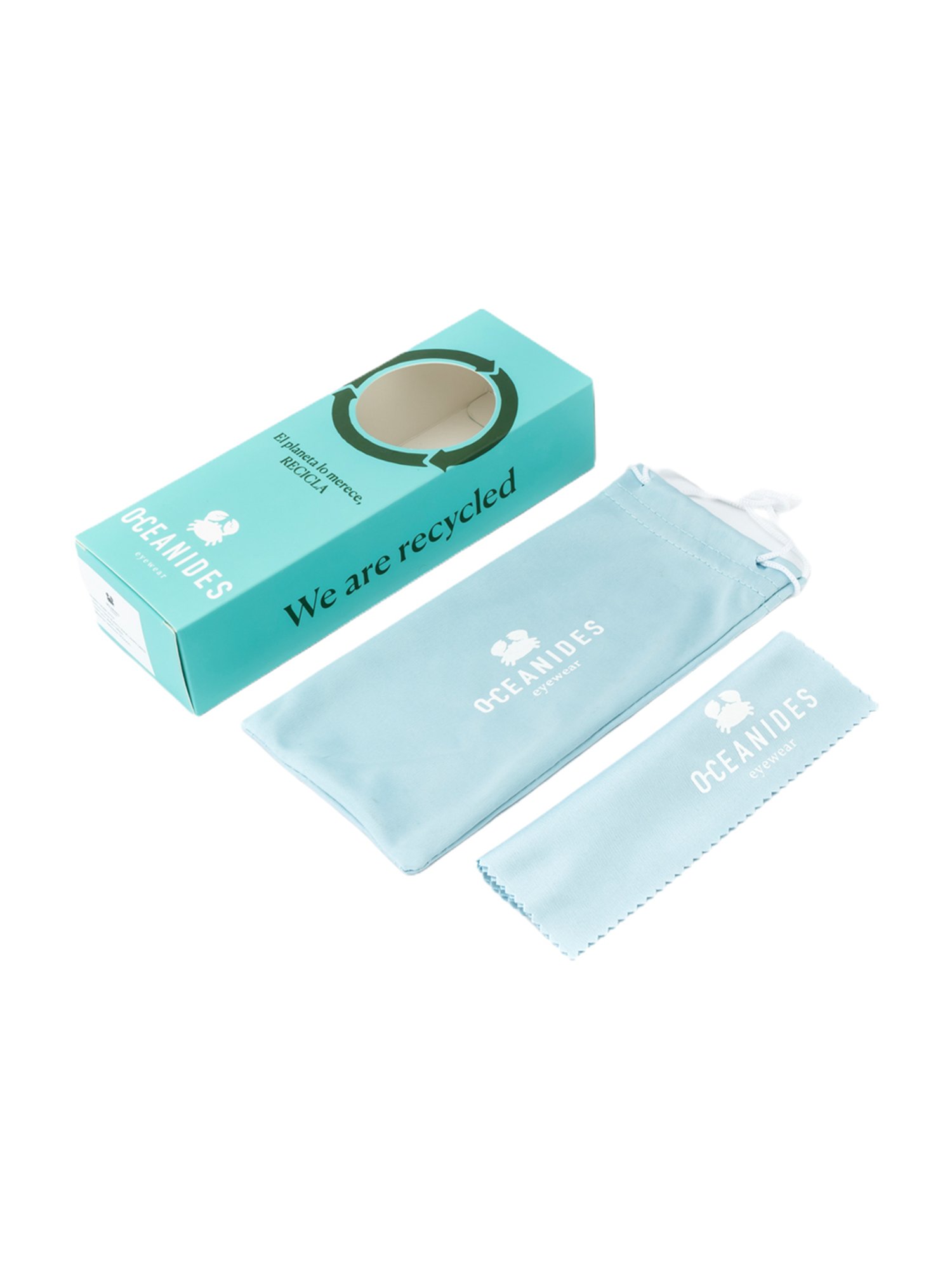 Oceanides Green Square Unisex Sunglasses