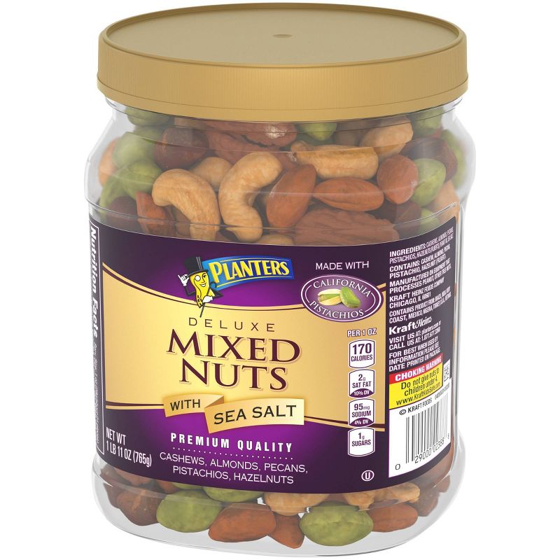 Planters Deluxe Mixed Nuts with Sea Salt - 27oz