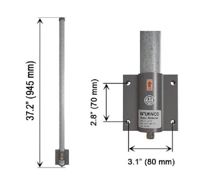 WiFi Outdoor Omni Antenna High Gain 12dB 2.4Ghz Weatherproof Extender