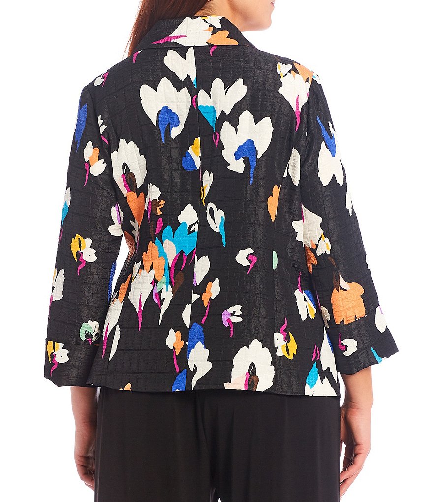 IC Collection Plus Size Notch Lapel Neck Bracelet Long Sleeve Side Tie Jacket