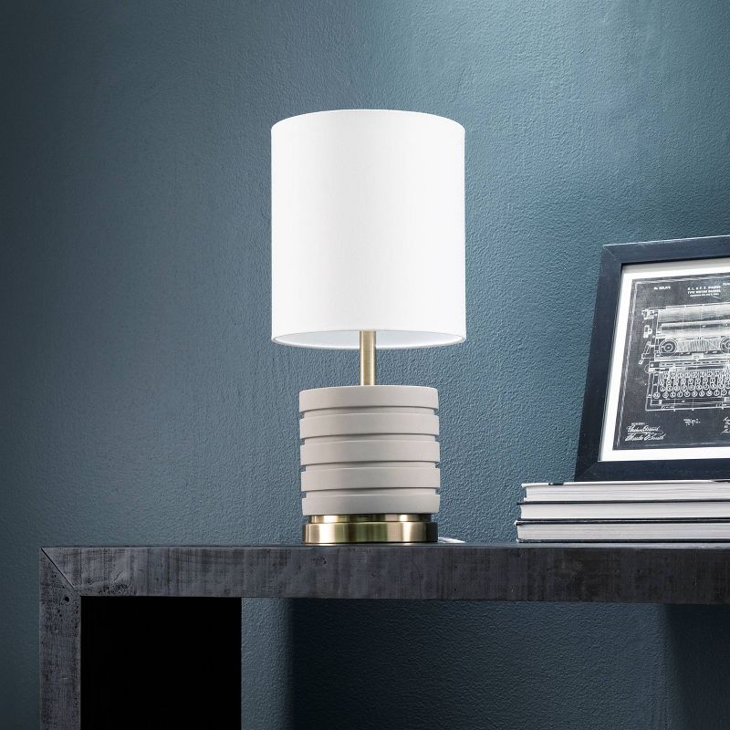 Niscap Table Lamp (Includes Light Bulb) Gray - Southern Enterprises