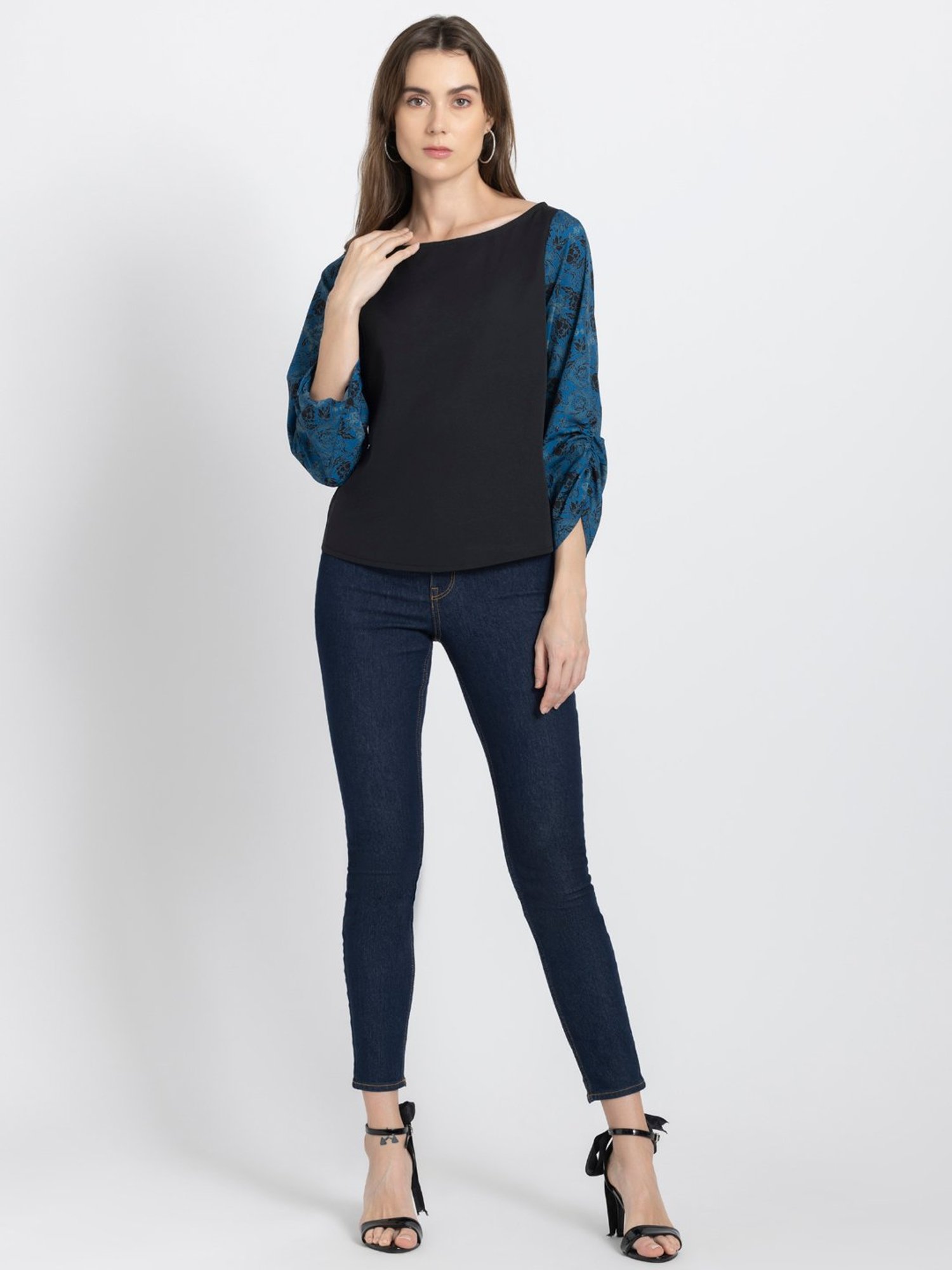 SHAYE Black Regular Fit Top