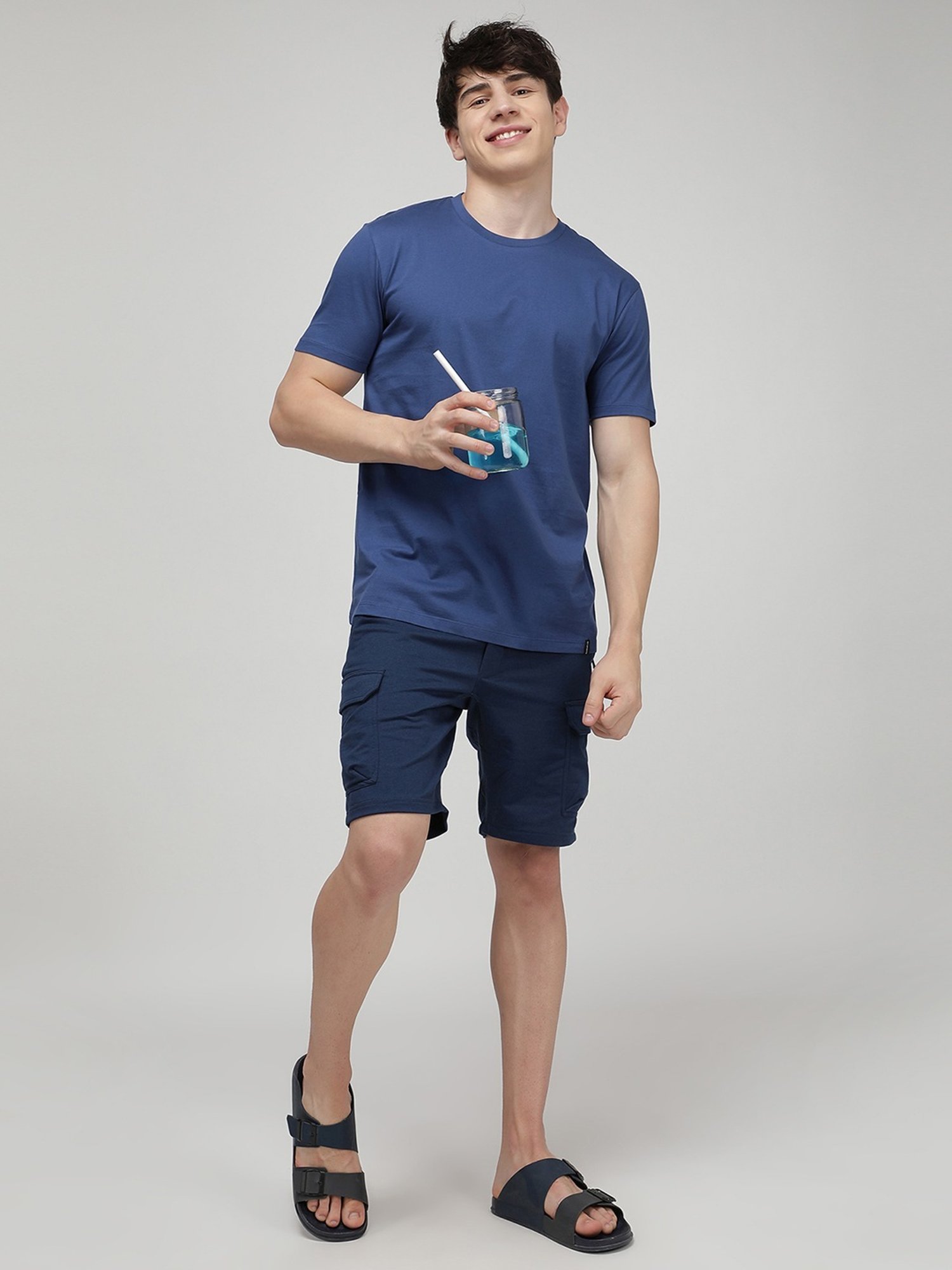 Sporto Riverside Blue Slim Fit T-Shirt