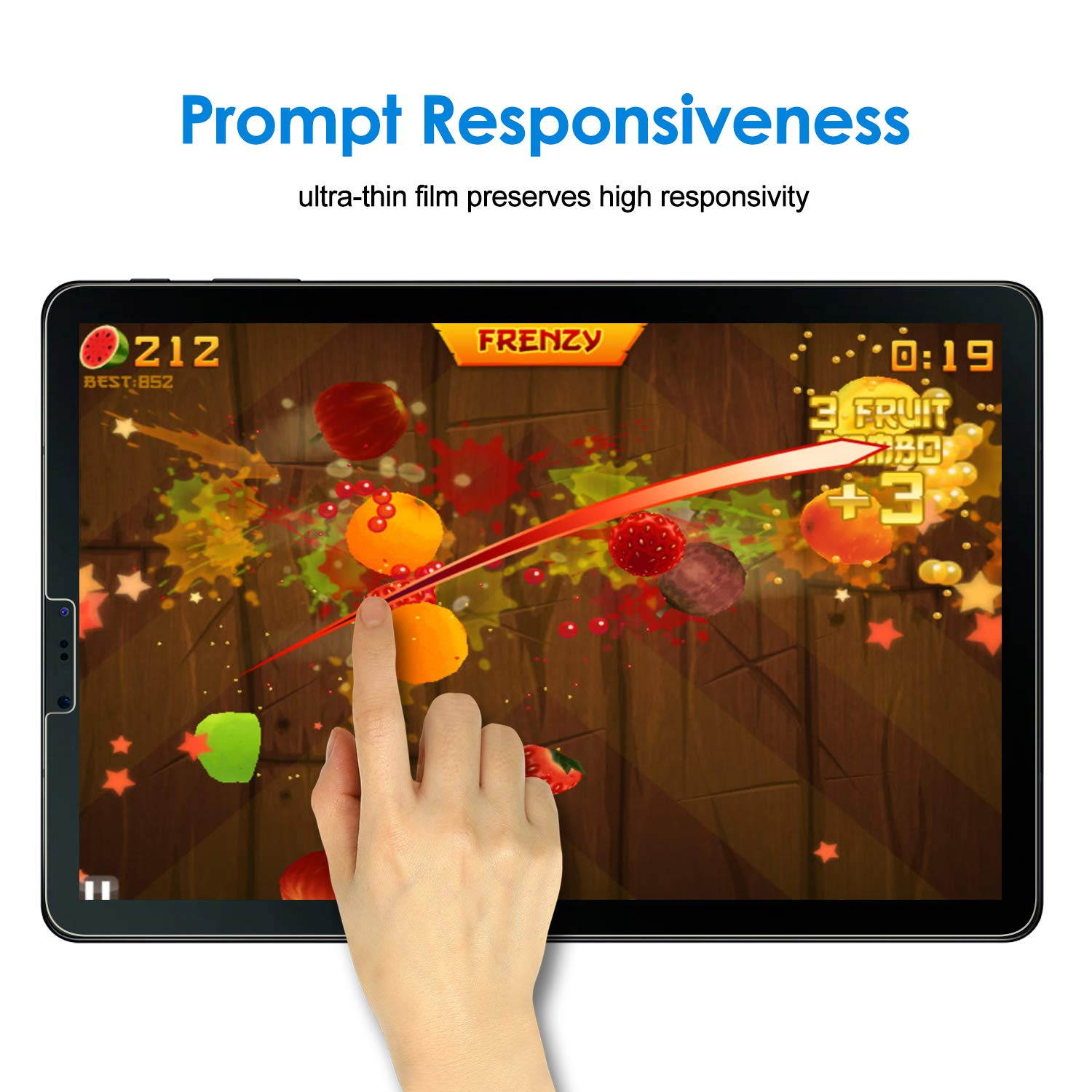 JETech Screen Protector for Galaxy Tab S4 10.5 Inch 2018 (SM-T830/T835/T837), Tempered Glass Film