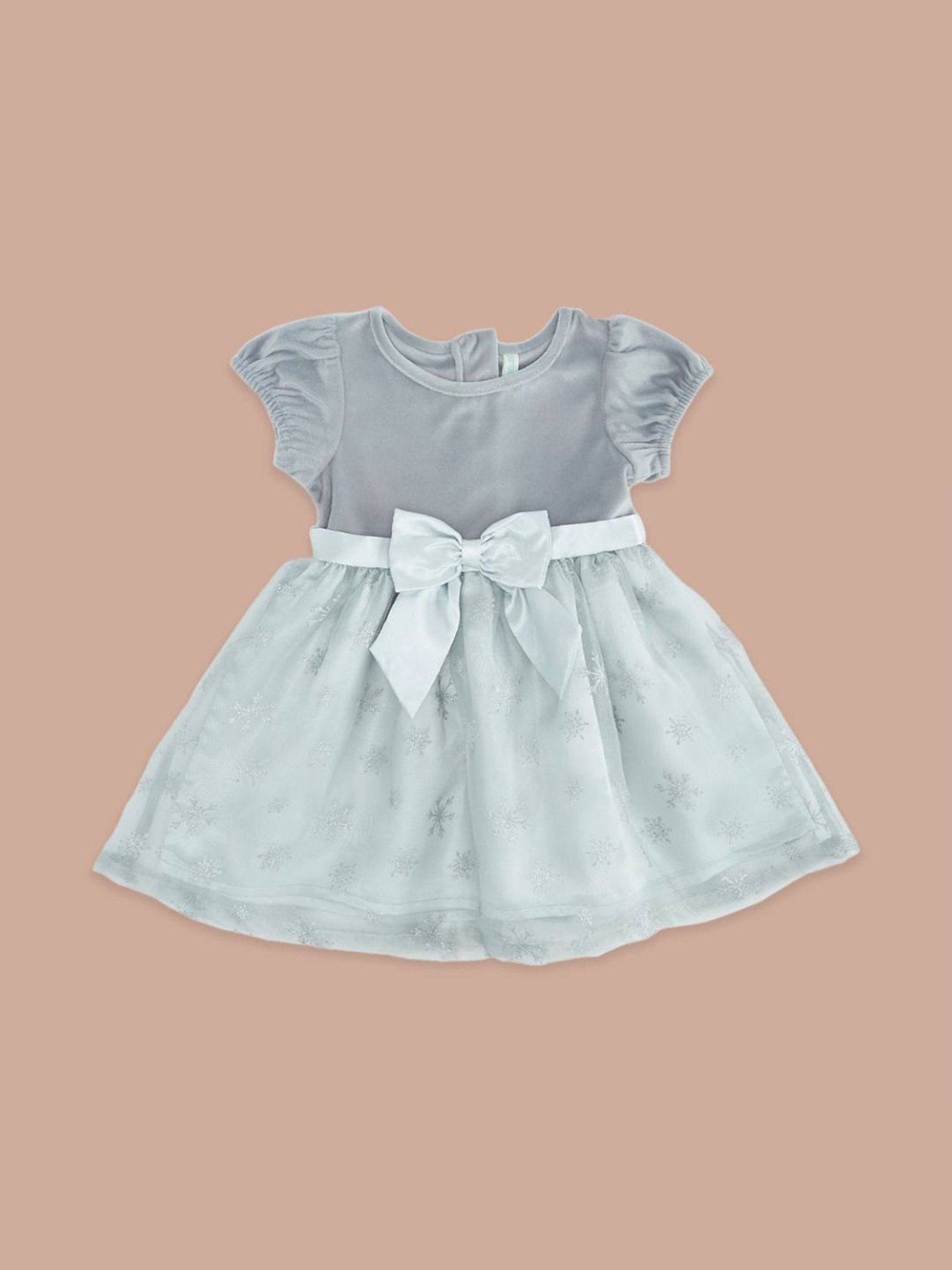Pantaloons Baby Grey Cotton Printed Dress
