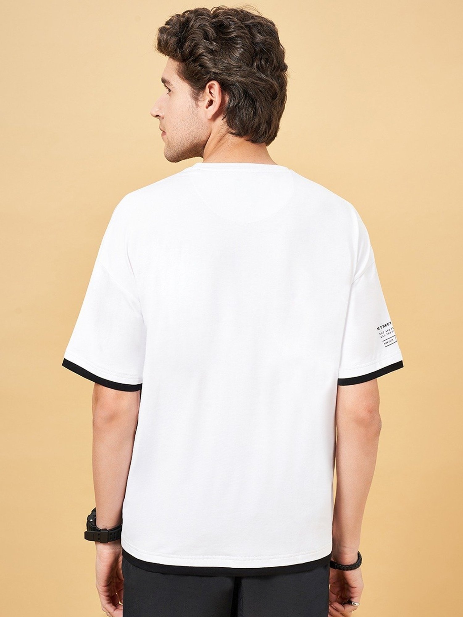 Street 808 By Pantaloons Snow White Boxy Fit Printed T-Shirt