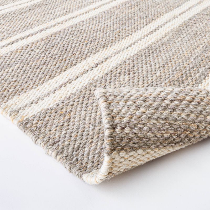 2'1"x3'2" Indoor/Outdoor Scatter Striped Rug Tan - Threshold™ designed with Studio McGee