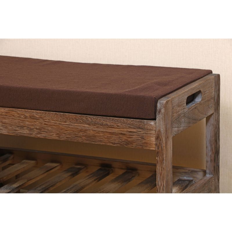 Hickory Farm Shoe Bench Natural Smoke - Proman Products