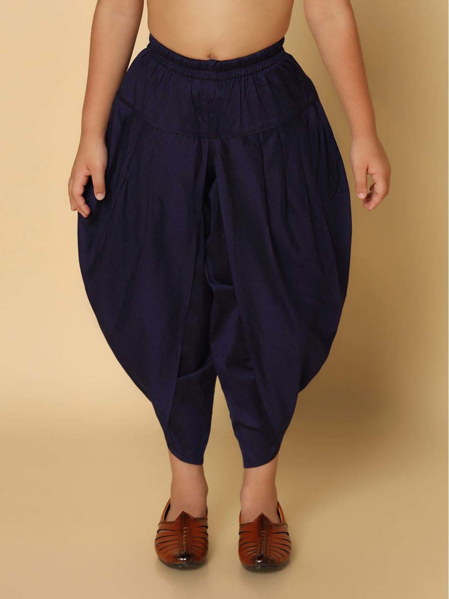 KISAH Kids Navy Cotton Regular Fit Dhoti Pants