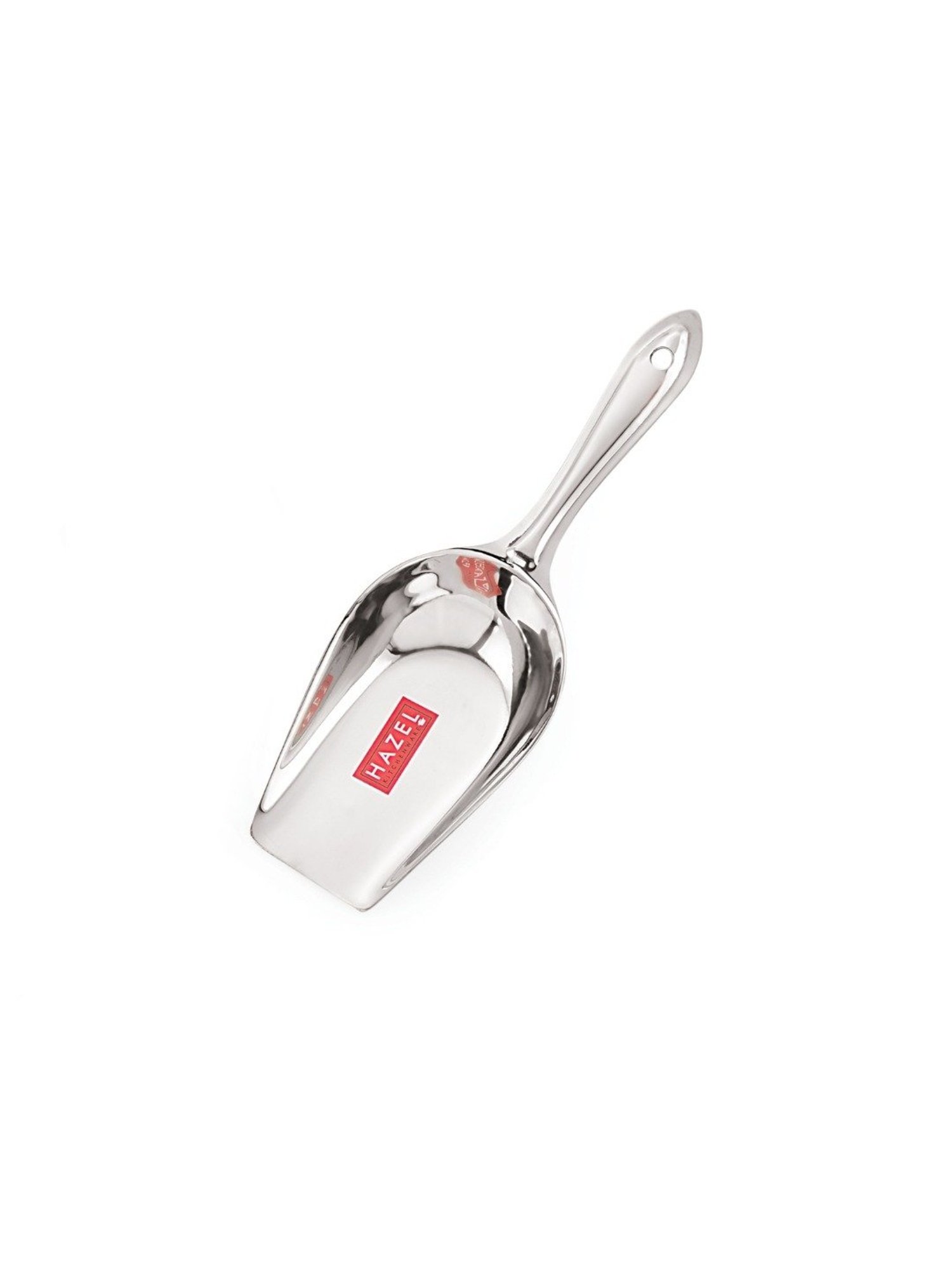 HAZEL Silver Stainless Steel Large Kitchen Scoop for Grocery