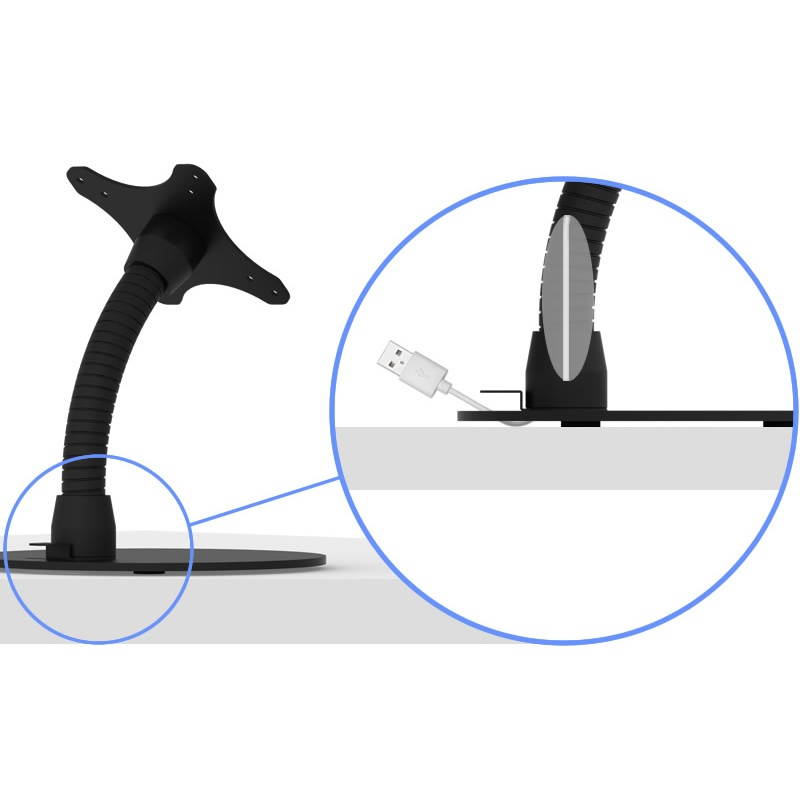 VidaMount Black Home Button Covered Enclosure and Portable Flexible Stand [Bundle] compatible with iPad 2/3/4