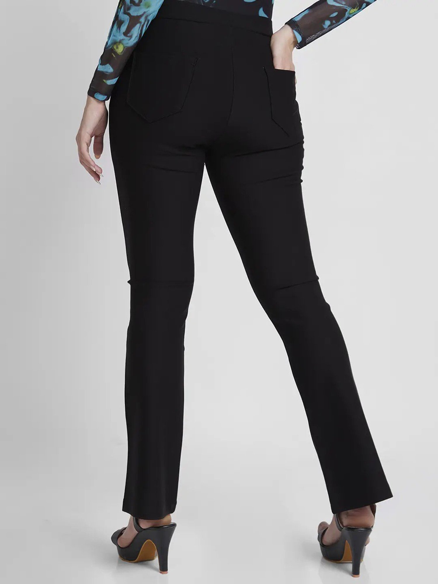 Spykar Black Relaxed Fit Trackpants