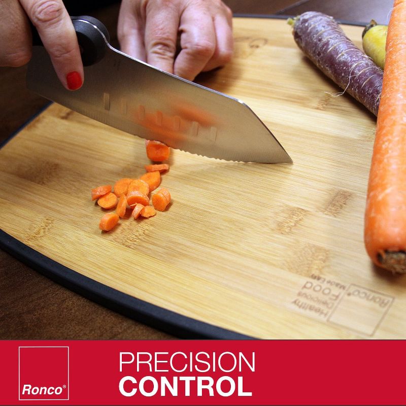 Ronco Triple Riveted Full Tang Rocker Knife with Curved Blade