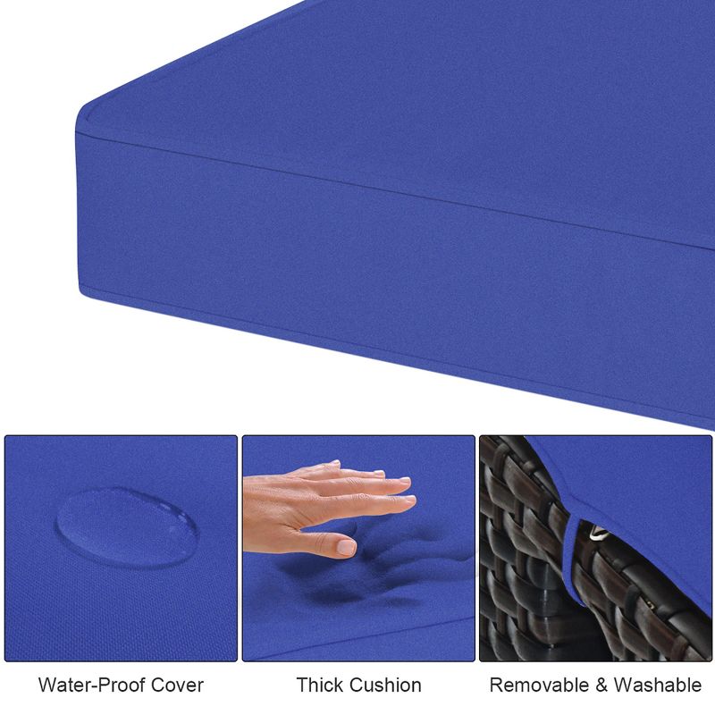 Newbury Premium Grade A Teak Wood Patio Ottoman White - Modway