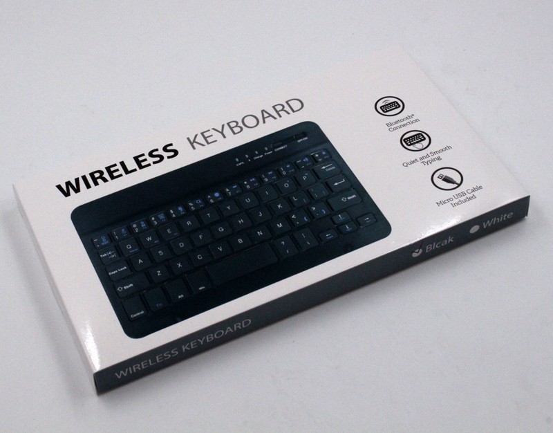 Mini Wireless Keyboard Bluetooth Keyboard For ipad Phone Tablet Rubber keycaps Rechargeable keyboard For Android ios Windows 7 inch black English