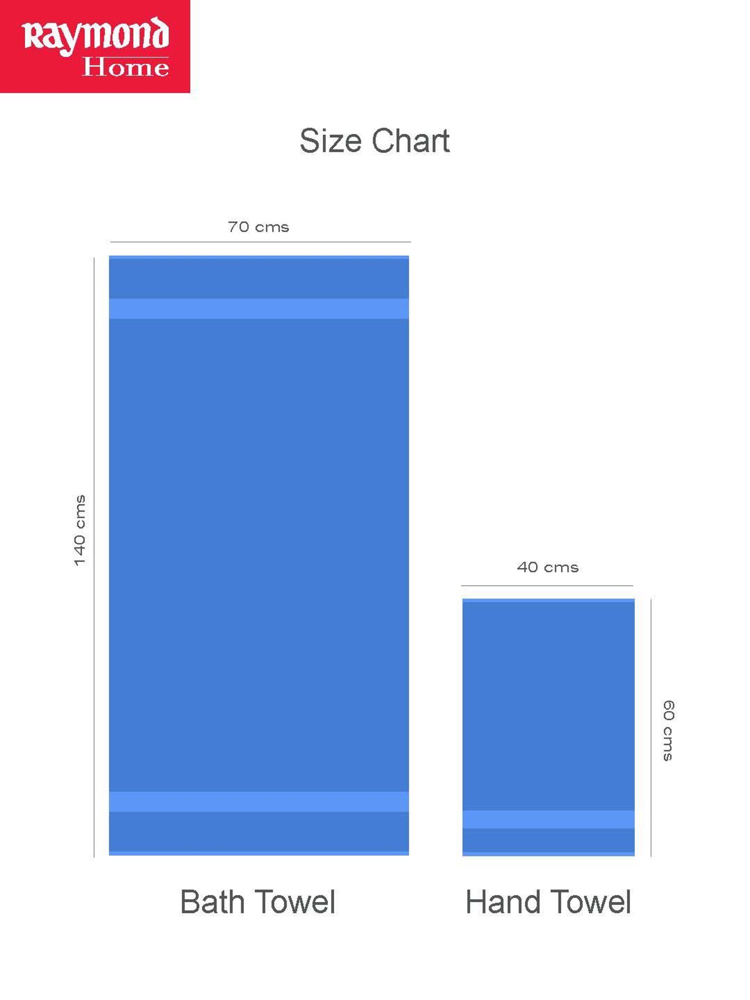 Raymond Home Fresh Blue 340 GSM Cotton Bath Towel