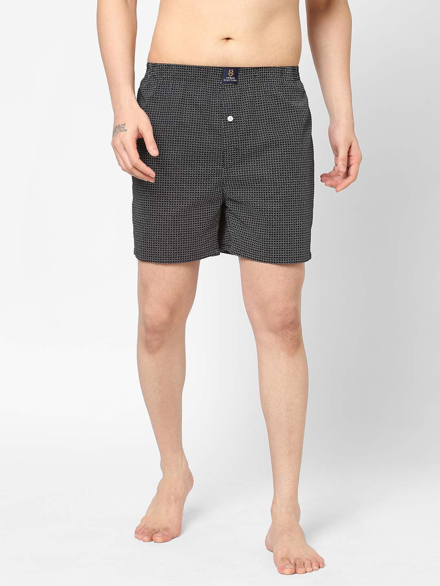 Urban Scottish Multicolored Regular Fit Printed Boxers - Pack Of 2