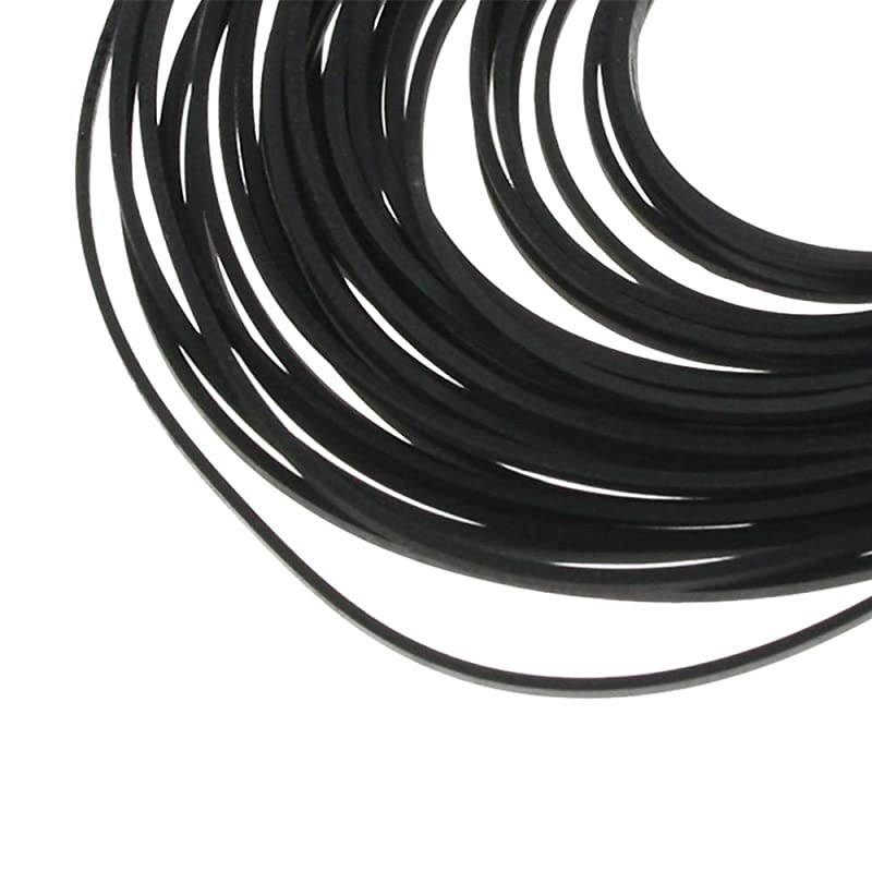 Mixed Square Cassette Tape Machine Recorder Rubber Belt for Repair Maintenance Black Packs of 30