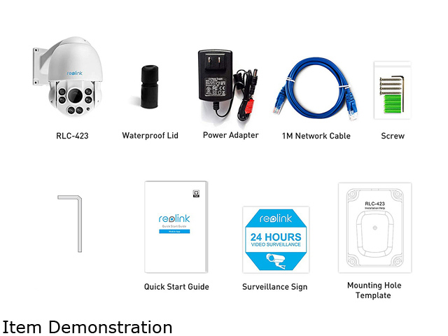 Reolink 5MP HD PTZ PoE IP Outdoor Security Camera, Pan Tilt 4X Optical Zoom Dome Camera IP66 Waterproof IR Night Vision Remote Access Motion Detection, RLC-423