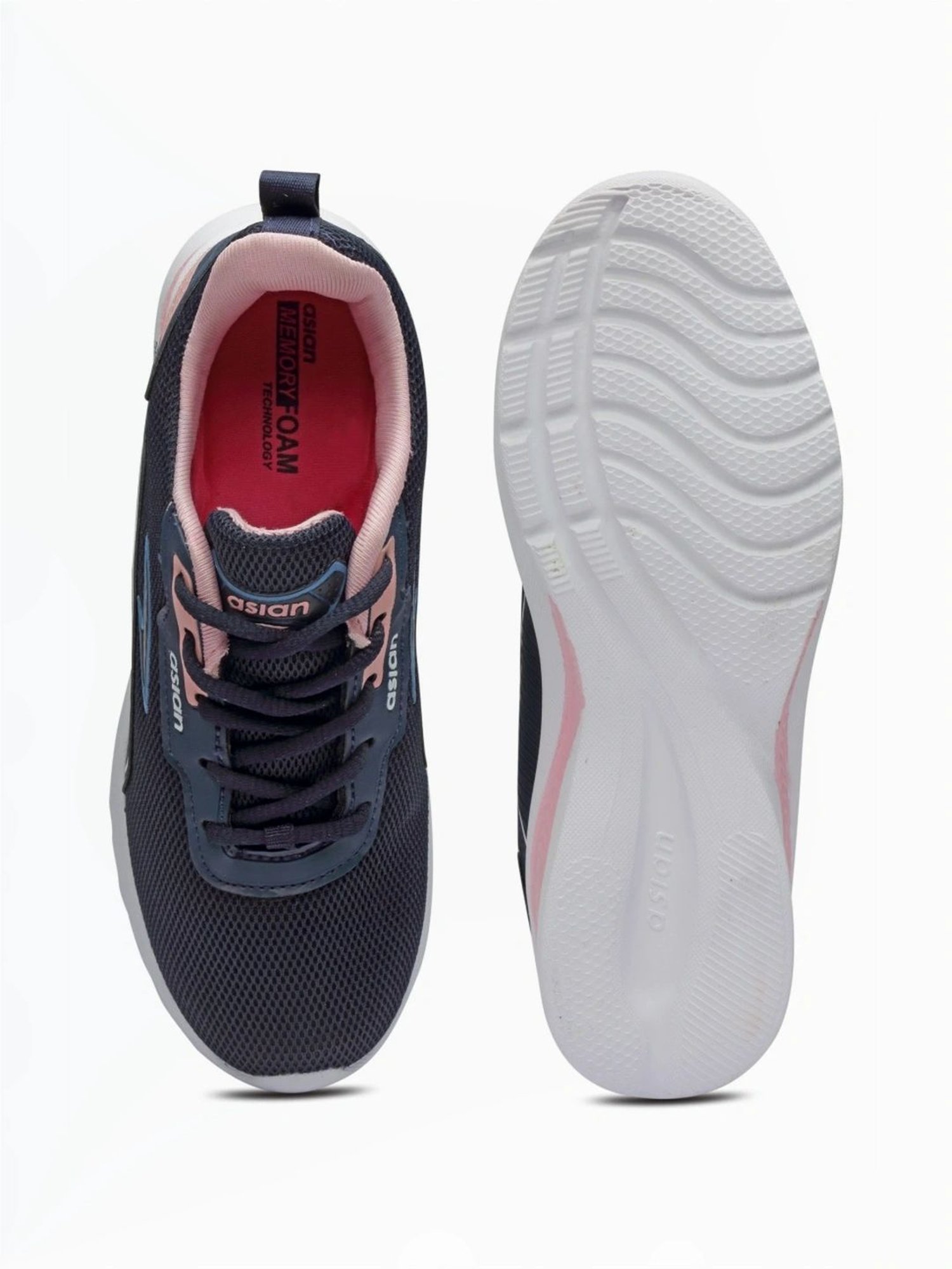 Asian Women's Navy Running Shoes