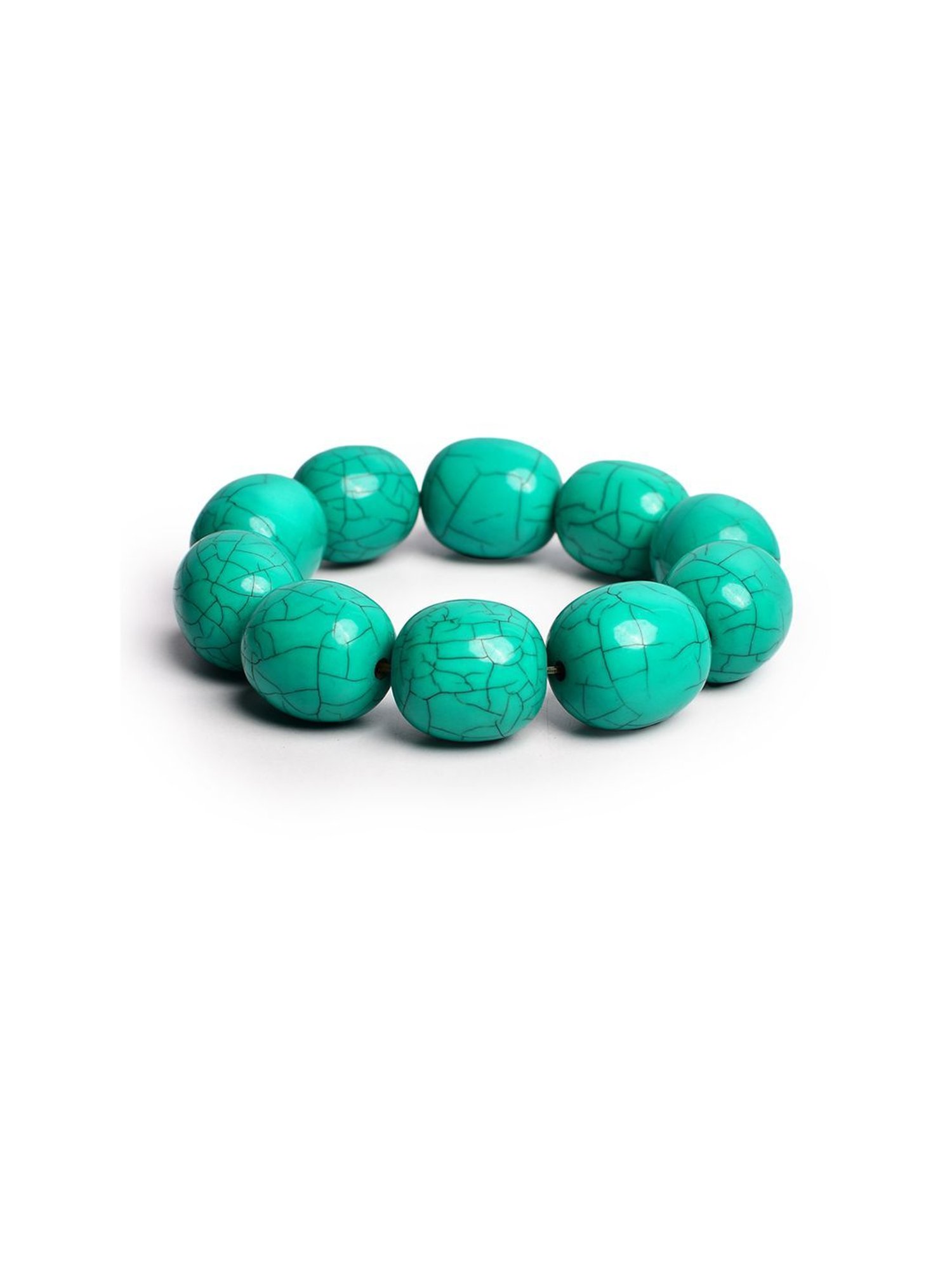 IMLI STREET Turquoise Artificial Stone Stretchable Bracelet for Women
