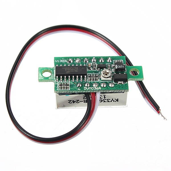 DANIU MINI DC 0-32V 3-Digital LED Display Volt Meter Voltmeter