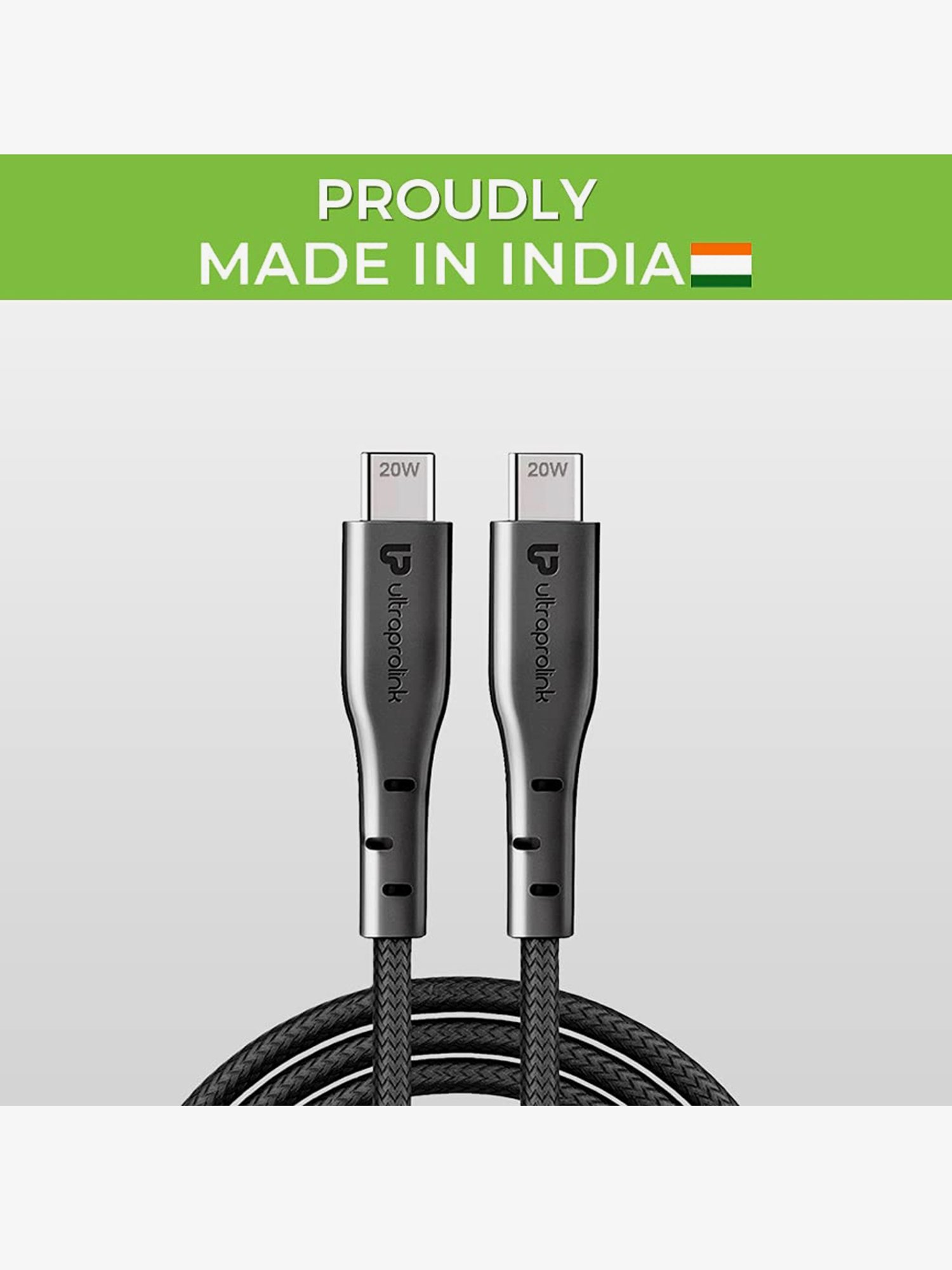 Moerdon SCB138 Fast Charging Data transfer Cable with LED indicator (Black)