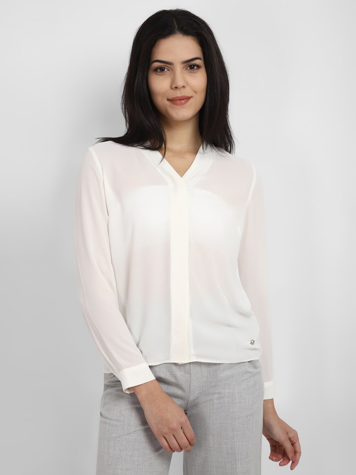 Allen Solly White Regular Fit Shirt