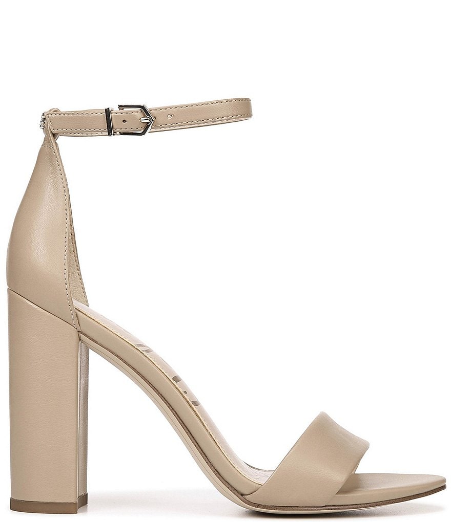 Sam Edelman Yaro Leather Ankle Strap Block Heel Dress Sandals