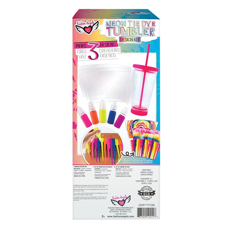 Fashion Angels Fashion Angels DIY Neon Tie Dye Tumbler Kit | Create Your Own Personalized Cup