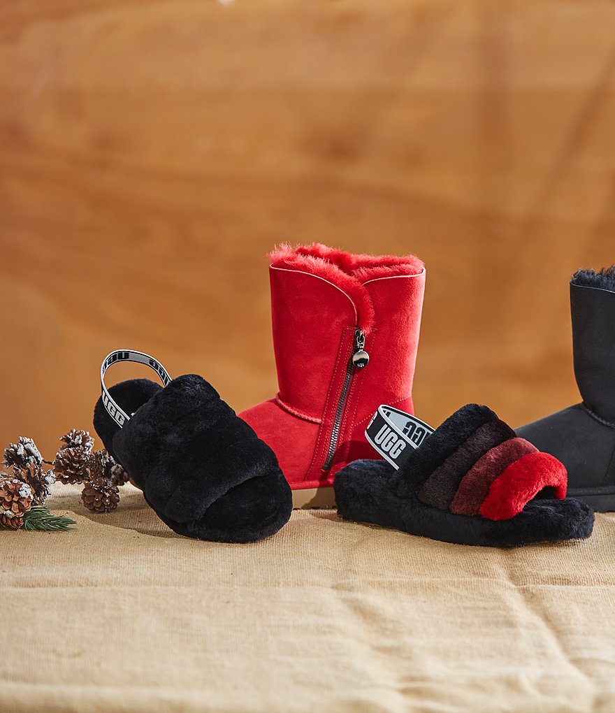 UGG&reg; Logo Fluff Yeah Fur Slides