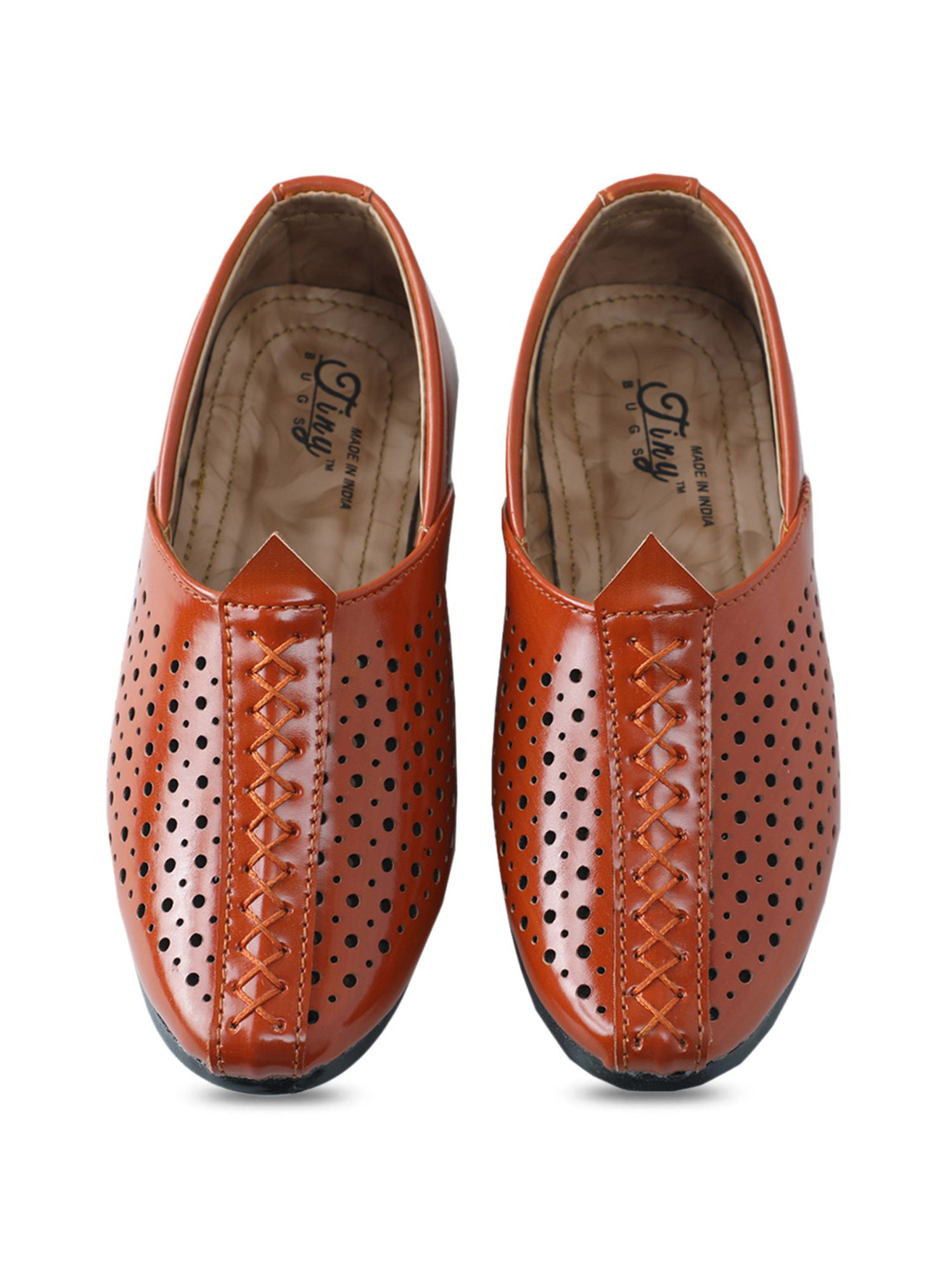 Tiny Bugs Kids Tan Mojri Shoes