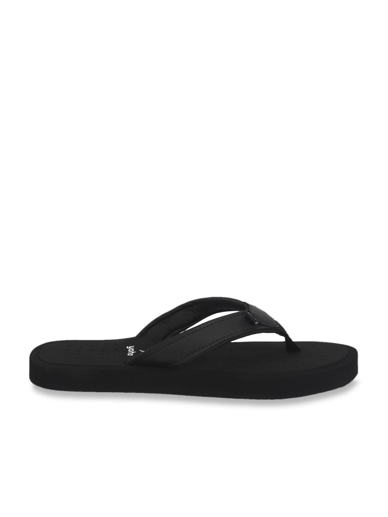 Yoho Women's Arch Support Black Flip Flops