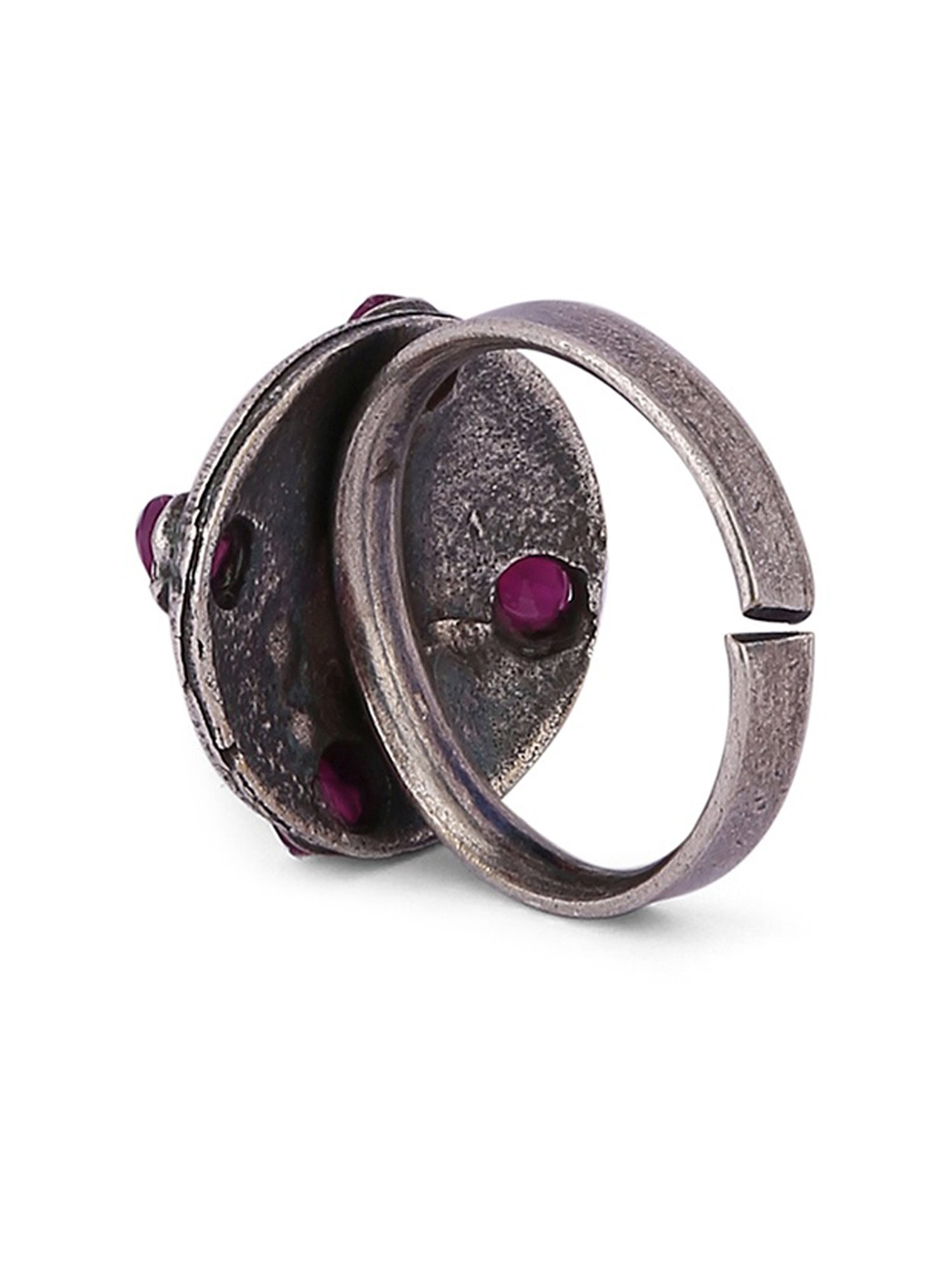 Fida Ethnic Oxidized Silver-Plated Toe Rings for Women