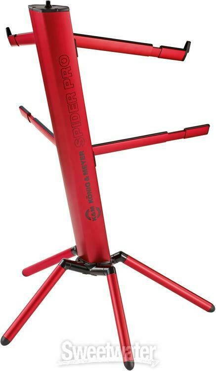 K&M Spider Pro Electronic Keyboard Stand, Red