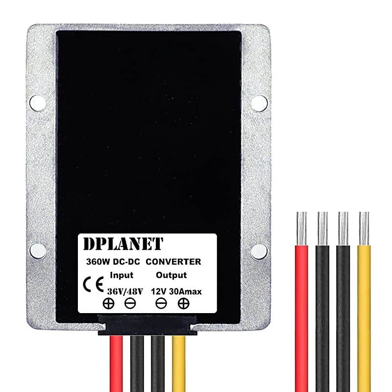 30A 360W 12v Golf Cart 48V 36V to 12V Converter Voltage Regulator Golf Cart Voltage Converter Waterproof
