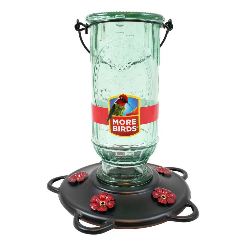 Droll Yankees More Birds Vintage Hummingbird Feeder - Green/Bronze