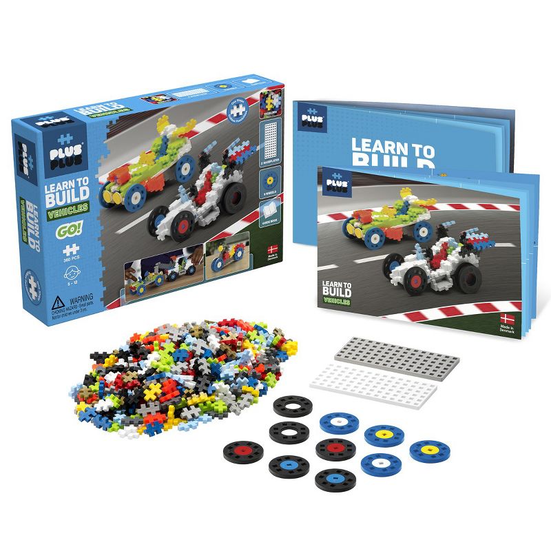 Plus-Plus Learn to Build Vehicles - STEM Building Set - GO! Vehicles
