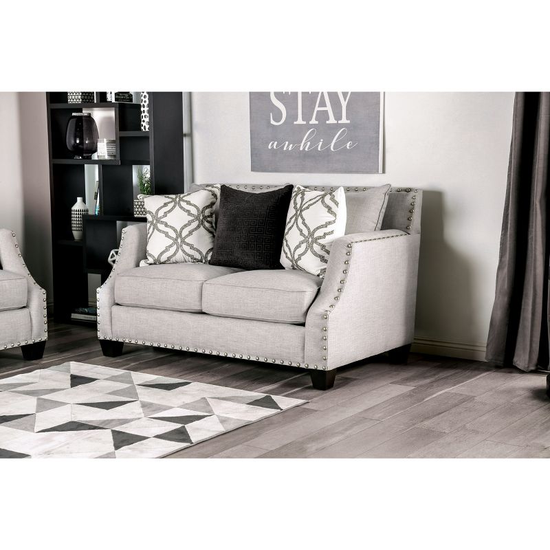 Burns Loveseat Casual Gray - HOMES: Inside + Out