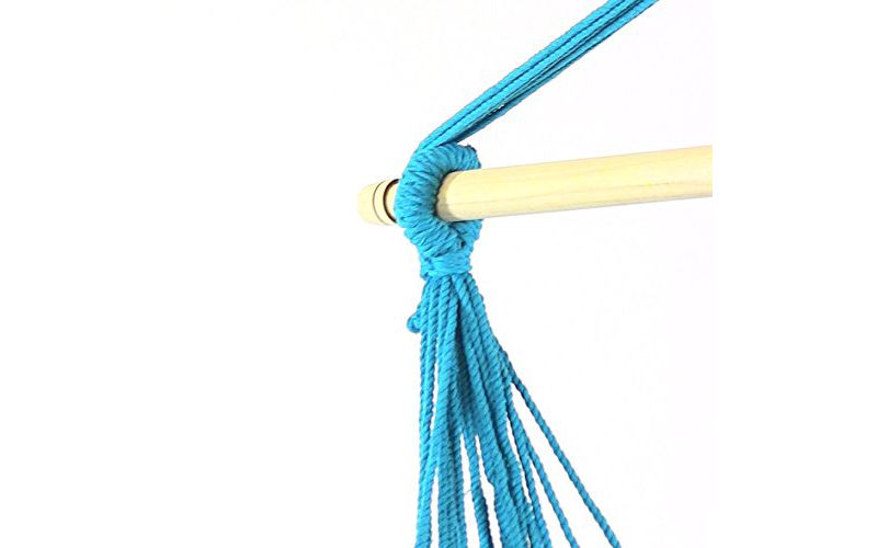 Sunnydaze Double Cushion Hanging Rope Hammock Chair Swing for Backyard and Patio - Ocean Breeze/Oasis - 2-Pack