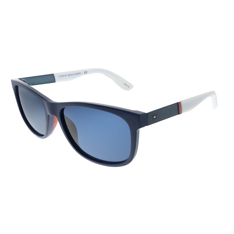 Tommy Hilfiger TH 1520/S RCT Unisex Square Sunglasses Matte Blue 57mm