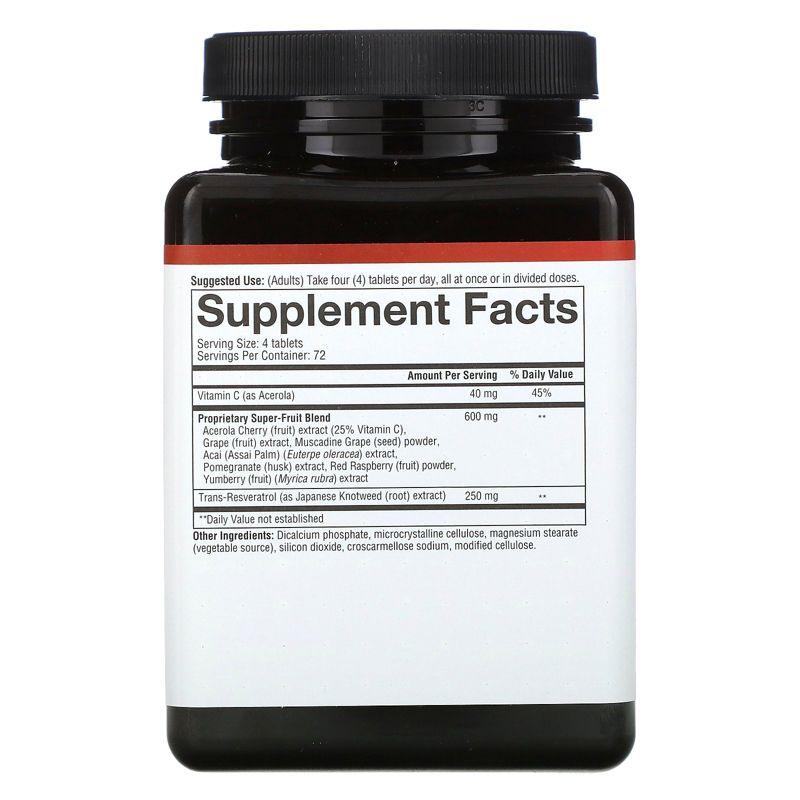 Youtheory Resveratrol, 290 Tablets, Dietary Supplements