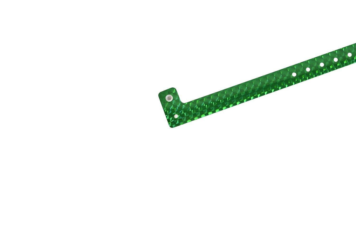 Ouchan Holographic Wristbands Green - 500 Pack Plastic Wristbands for Events Club Music Meeting Party