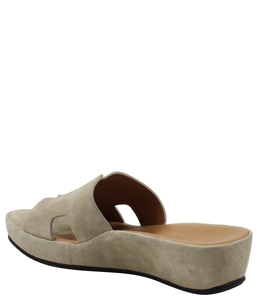 L'Amour Des Pieds Catiana Suede Platform Wedge Slides