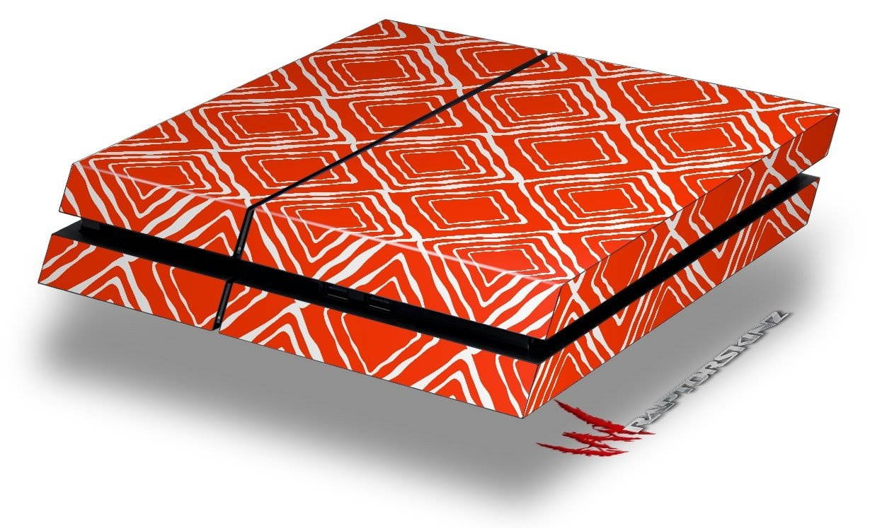 Wavey Red - Decal Style Skin fits original PS4 Gaming Console
