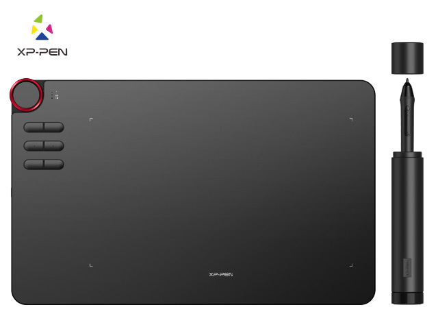 XP-PEN Deco 03 Wireless 2.4G Digital Graphics Drawing Tablet Drawing Pen Tablet with Battery-free Passive Stylus and 6 Shortcut Keys (8192 levels pressure) 10x6 Inch