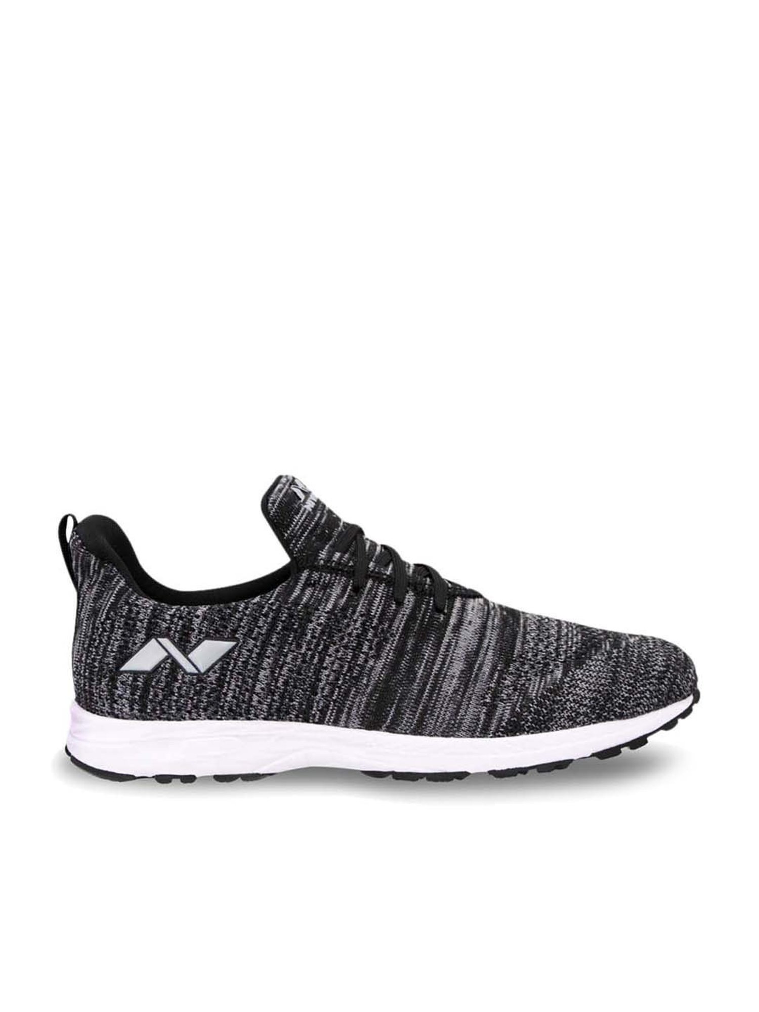 Nivia Men's Impulse Knitted Black Running Shoes