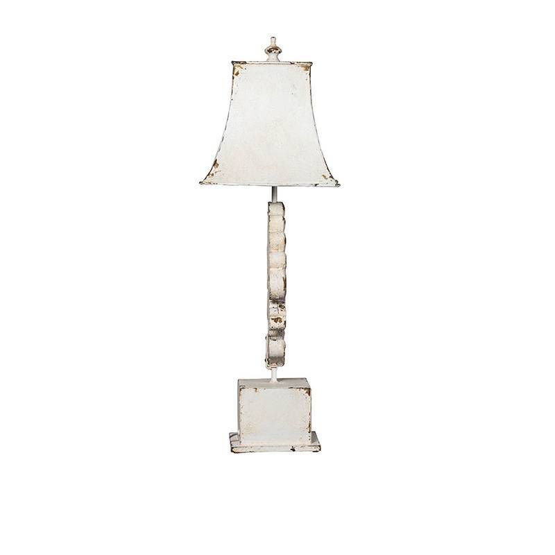 Vintage Table Lamp Distressed White - A&B Home