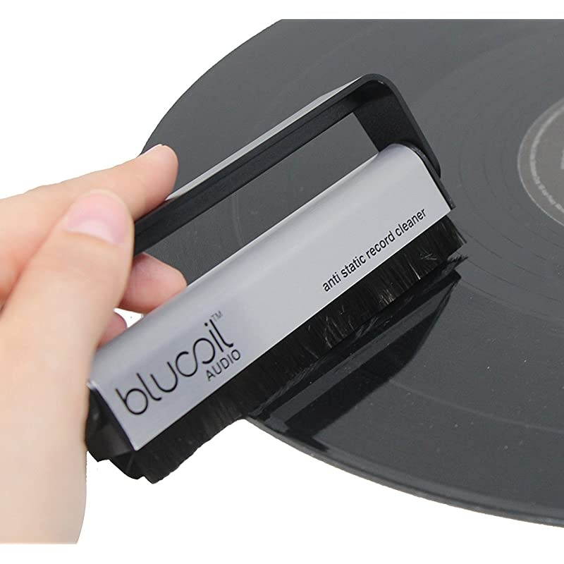 AT85EP Dual Moving Magnet Cartridge for PMount Turntables Bundle with Blucoil Carbon AntiStatic Vinyl Cleaning Brush