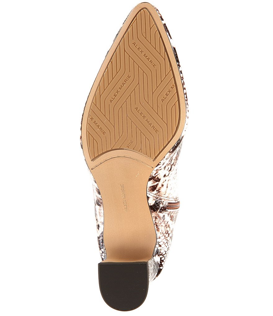 Alex Marie Pamilla Slim Calf Snake Print Tall Shaft Boots